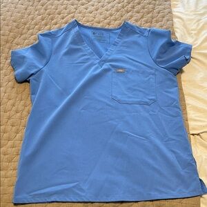 Figs Medium Ceil Blue Catarina Scrub Top